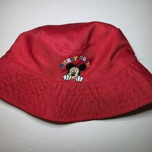 Disney Kids Red Micket Mouse Bucket Hat OSFM